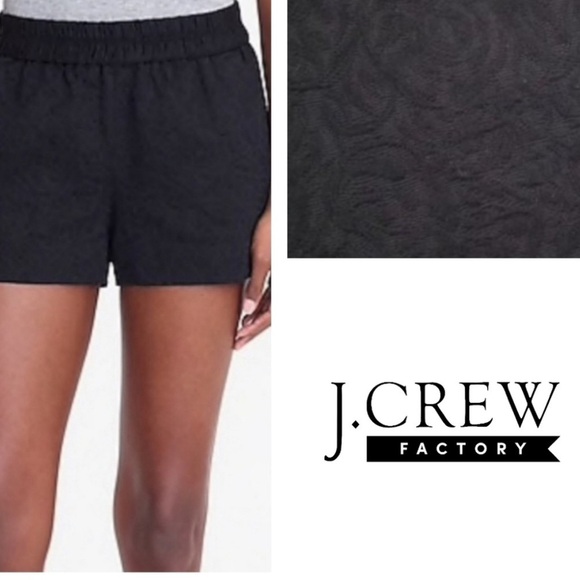 J. Crew Black Jacquard Boardwalk Short Shorts Pockets Size 6 (C2107) - Picture 5 of 5